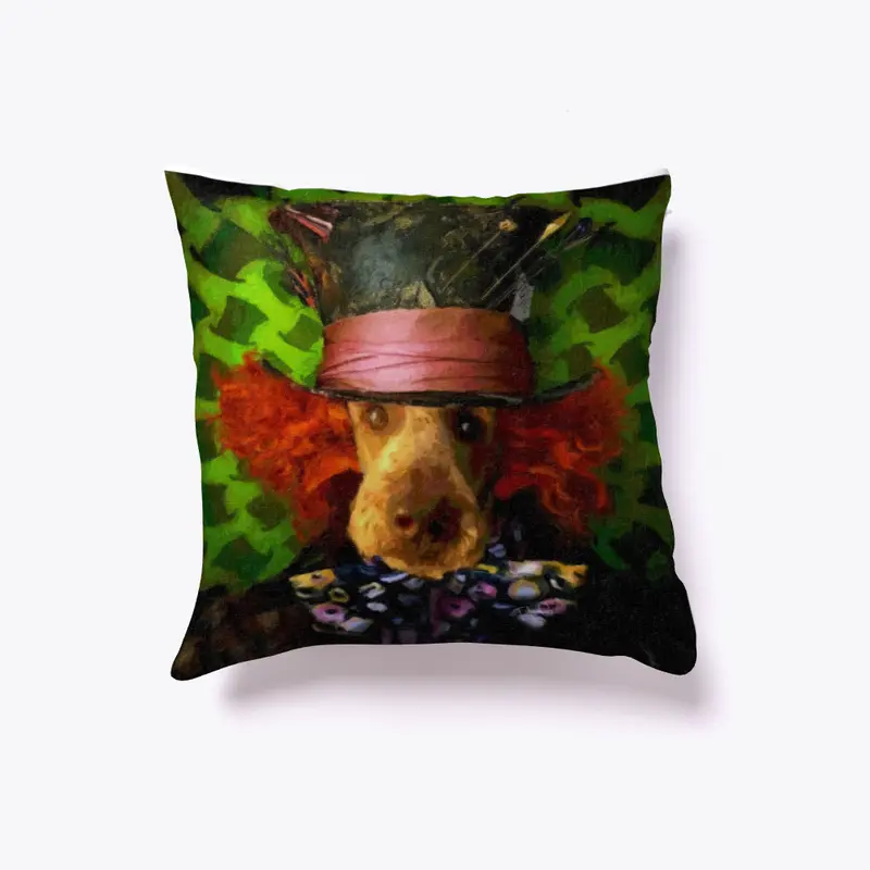 Mad Hatter Poodle Animal Pillow