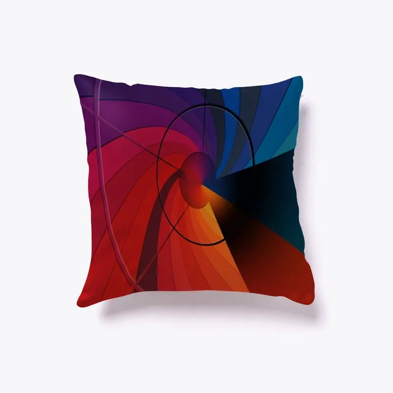 Rainbow Spiral  Accent Pillow