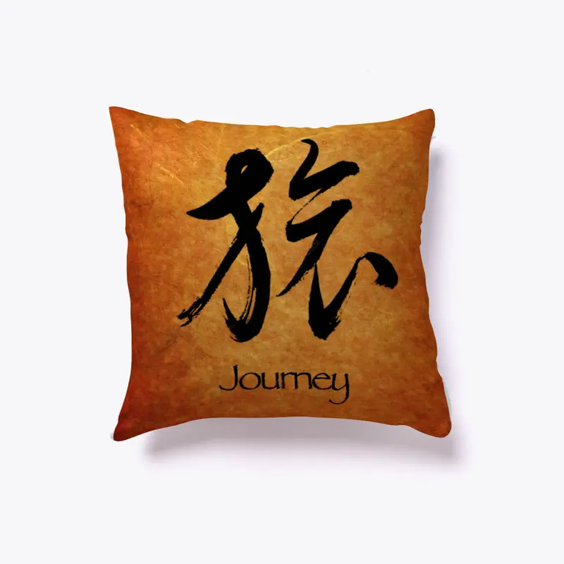 Copper Calligraphy 3 Artistic Pillow