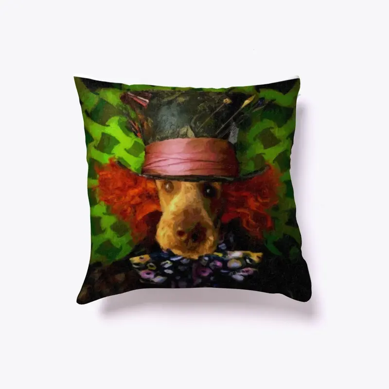 Mad Hatter Poodle Animal Pillow